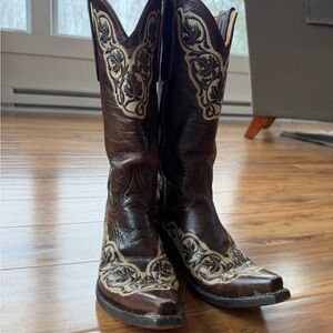 Old Gringo Brown and Cream Heeled Boots